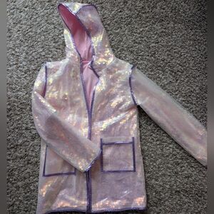 Lola + The Boys Pink and Purple Raincoat Size 12